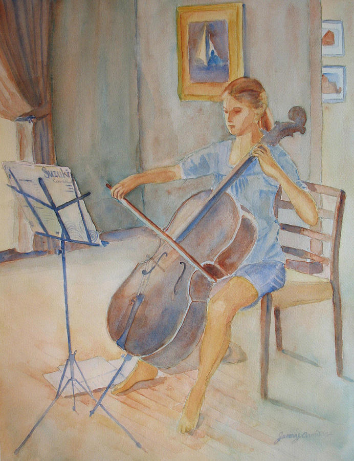 Music Painting - Emma and Clifford by Jenny Armitage
