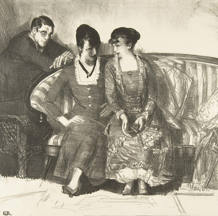George Bellows Relief - Emma, Elsie and Gene by George Bellows