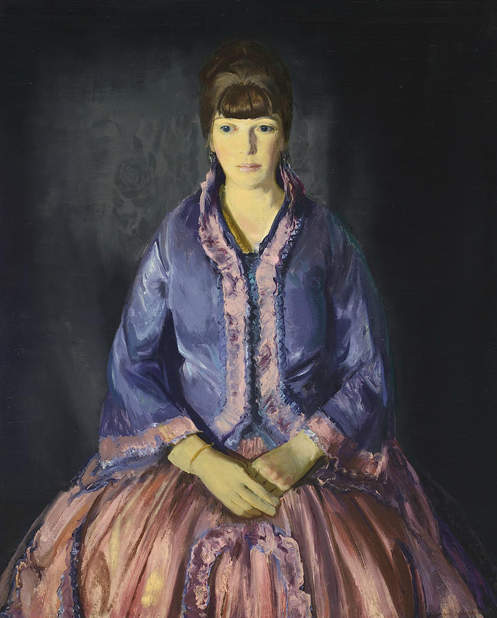 George Bellows Painting - Emma in the Purple Dress by George Bellows