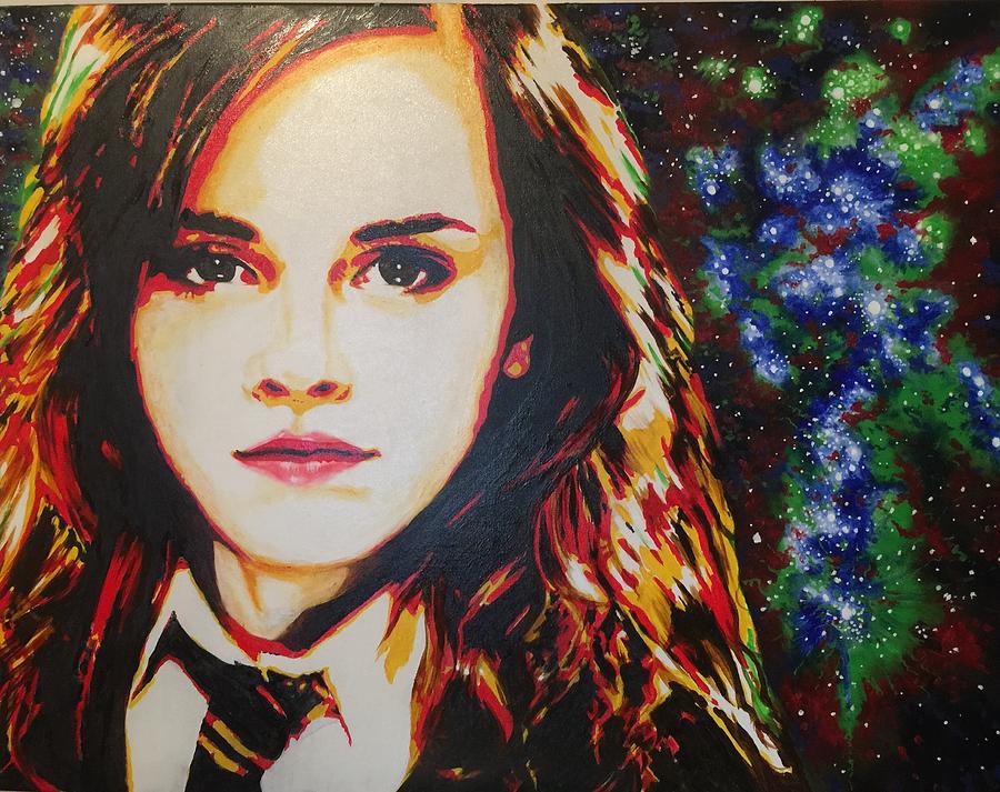 Emma Watson Painting by David Rhys