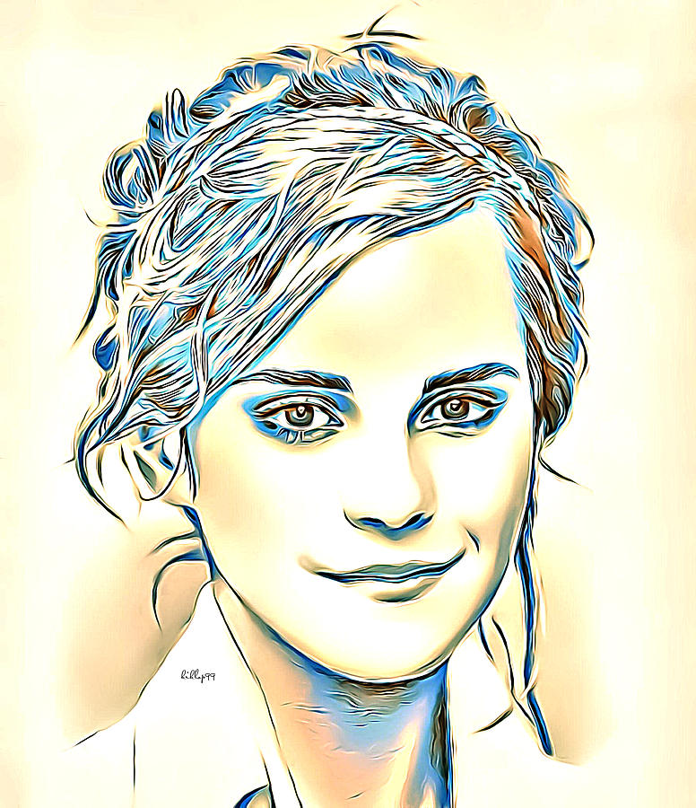 Emma Watson Digital Art By Nenad Vasic