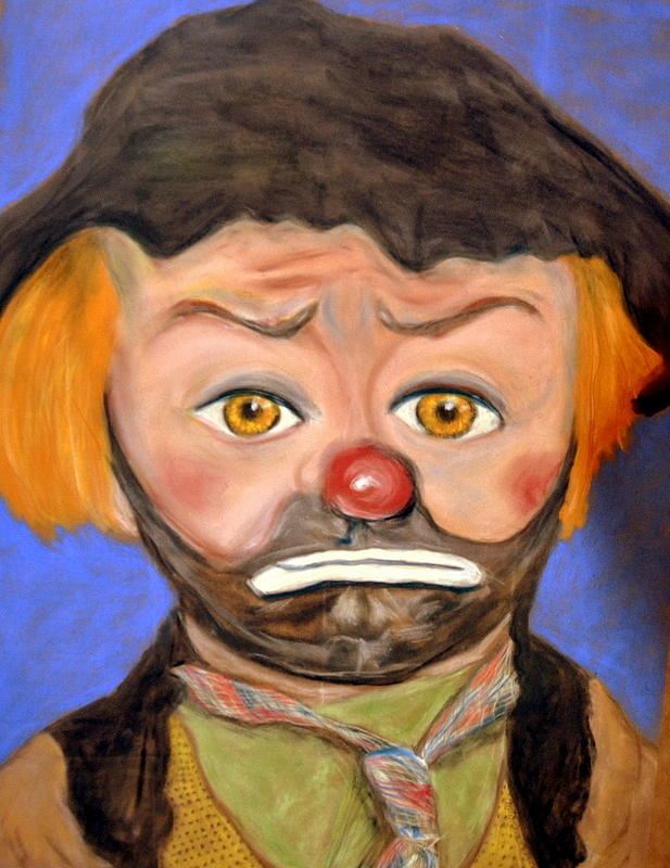 The Clown  Pastel by Antonia Citrino