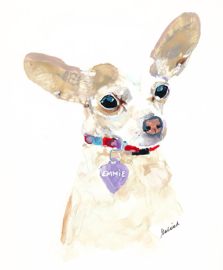 Chihuahua Painting - Emmie by George Galaich