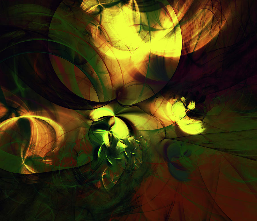 Yellow Abstract Digital Art - Emotion In Light Abstract by Georgiana Romanovna