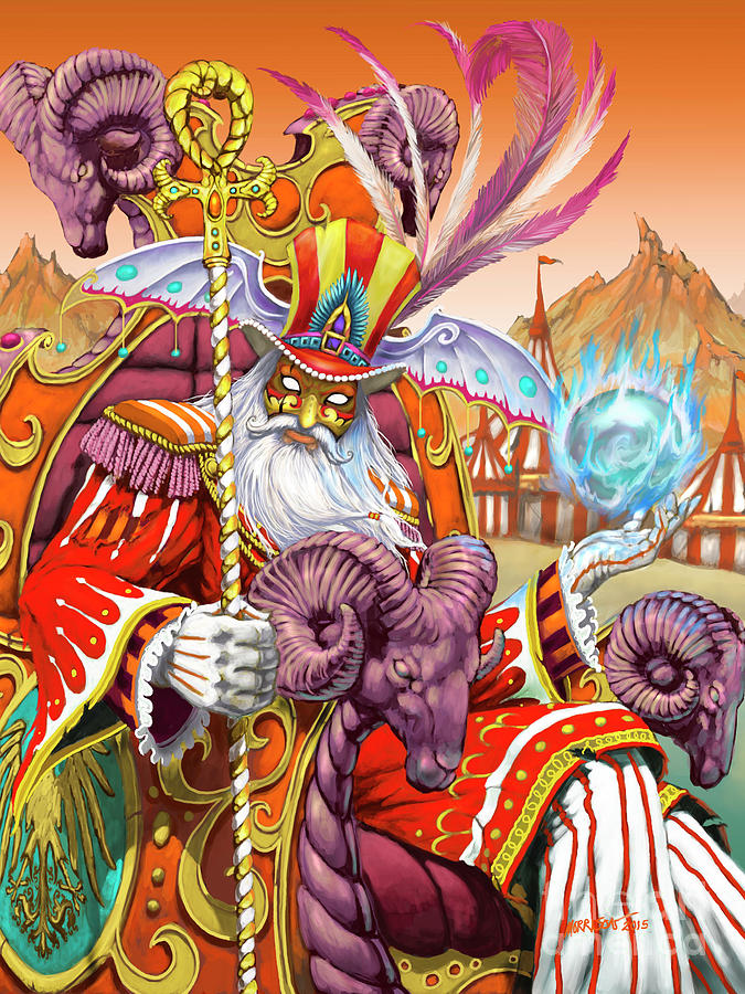 Emperor Digital Art - Emperor 78 Tarot Carnival card by Stanley Morrison
