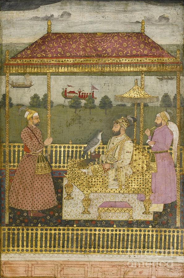 Emperor Farrukhsiyar Enthroned Painting by Celestial Images