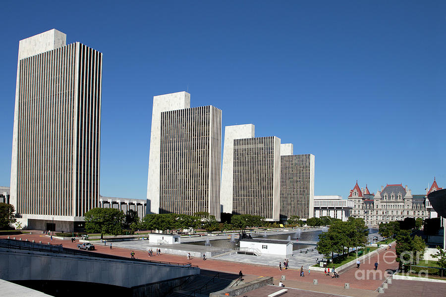 Empire Plaza with New York State Capitol Photograph by Anthony Totah