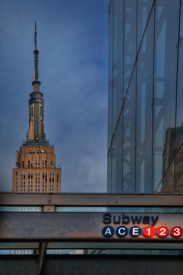 Empire State 34th St Subway NYC  Photograph by Susan Candelario