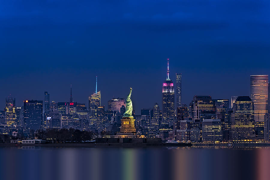 Empire State And Statue Of Liberty Photograph by Susan Candelario