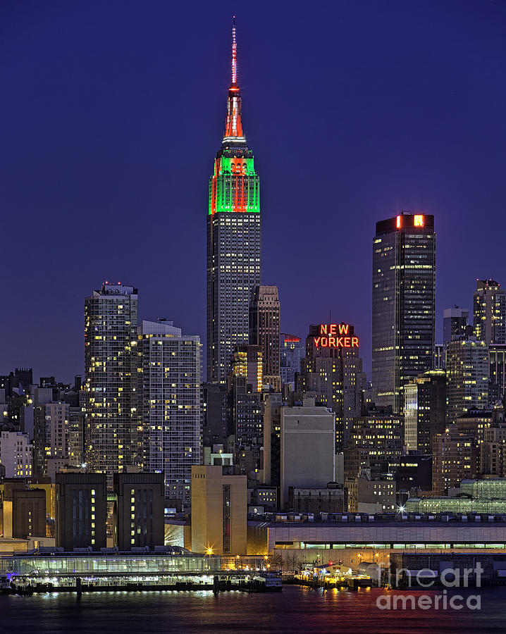 Empire State Building Celebrating Christmas Photograph by Jerry Fornarotto