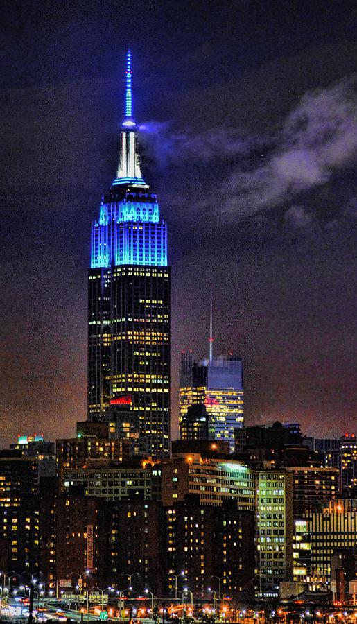 Empire State Building in Blue Photograph by Jeffrey Friedkin