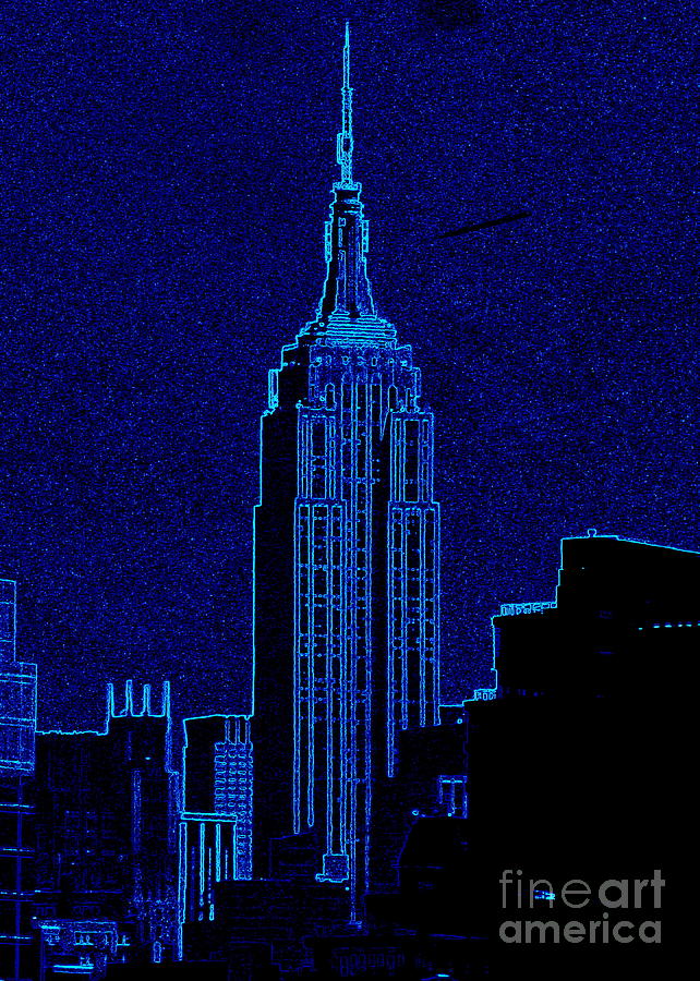 Empire State Building Neon Photograph by Randall Weidner