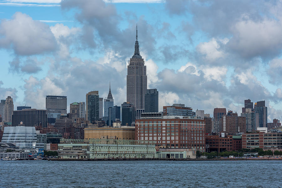 Empire State Building NYC from Hoboken Waterfront Photograph by Terry DeLuco