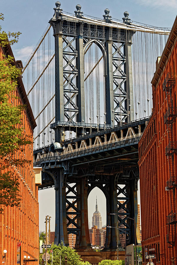 Empire State Building Through Manhattan Bridge Photograph by Doolittle Photography and Art