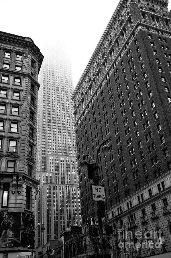 Empire State Building Photograph - Empire State Fog by John Rizzuto Empire State Building Photograph - Empire State Fog by John Rizzuto