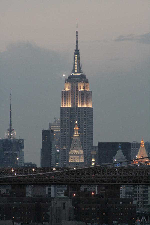 Empire State from Brooklyn Photograph by Christopher J Kirby