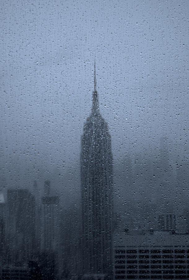 King Kong Photograph - Empire State in The Rain by Martin Newman
