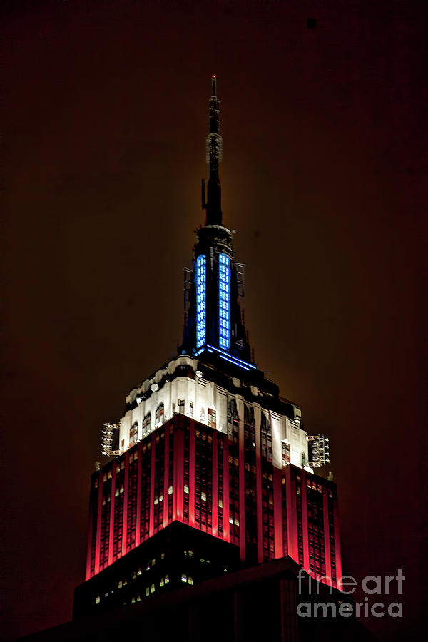 Empire State Night Architecture  Photograph by Chuck Kuhn