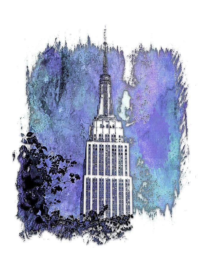 Empire State Of Mind Berry Blues 3 Dimensional Photograph by DiDesigns Graphics
