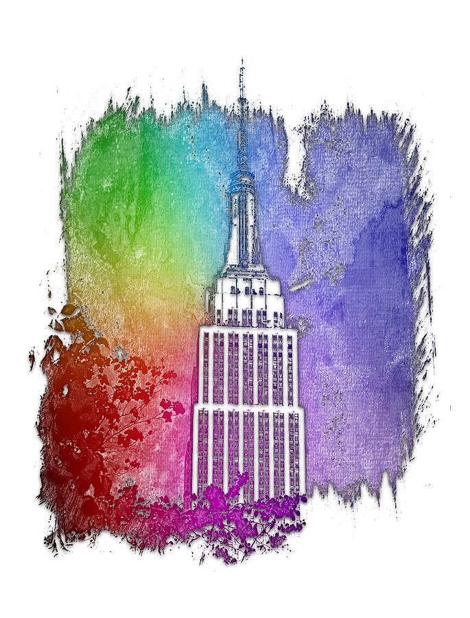 Empire State Of Mind Cool Rainbow 3 Dimensional Photograph by DiDesigns Graphics