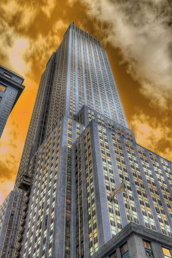 Architecture Photograph - Empire State Of Orange by Mike  Deutsch