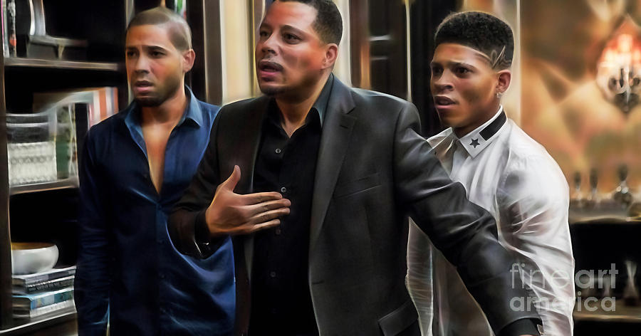 Empire Terrance Howard Jussie and Bryshere Mixed Media by Marvin Blaine