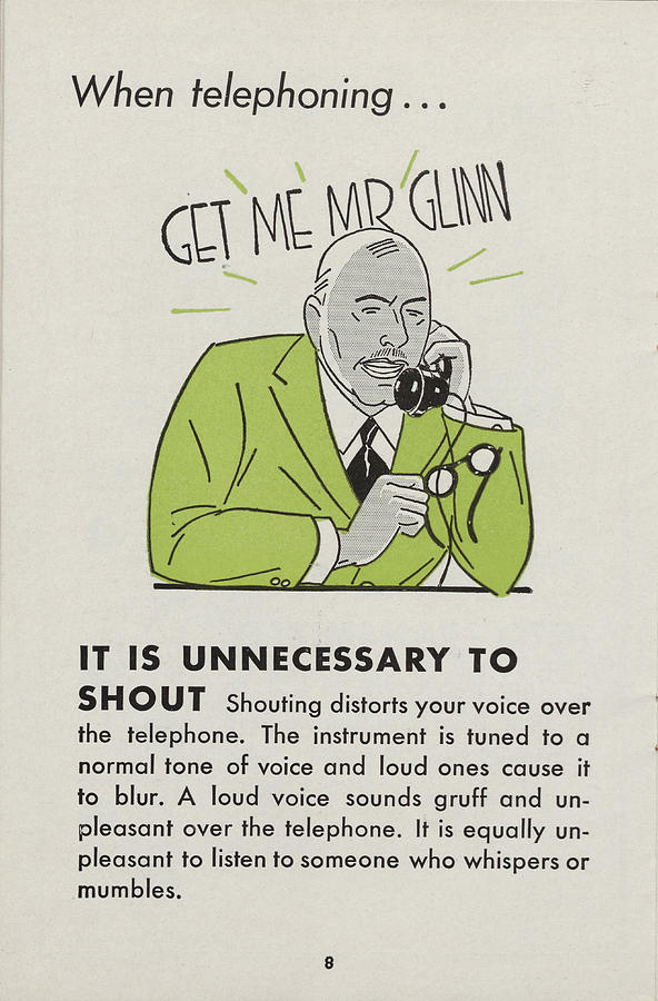 Employee Phone Etiquette Manual Illustration  Photograph by Chicago and North Western Historical Society