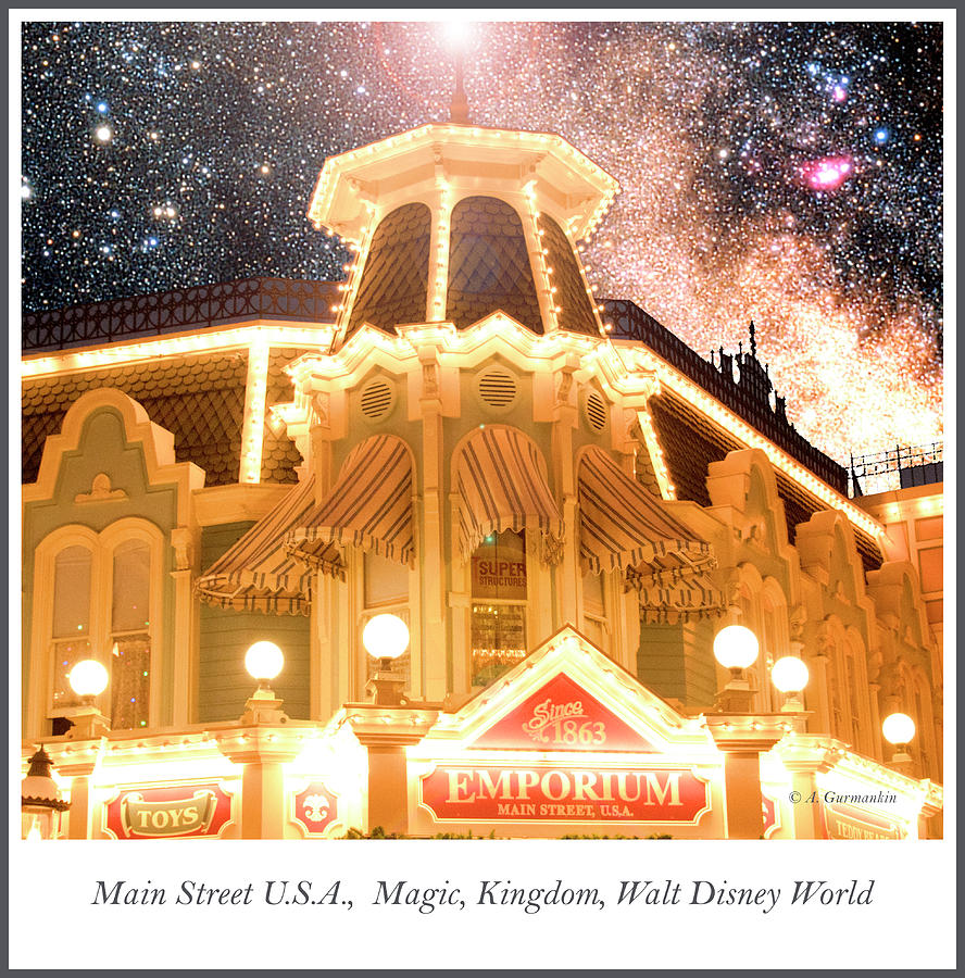 Emporium, Main Street, U.S.A., Magic Kingdom Digital Art by A Macarthur Gurmankin