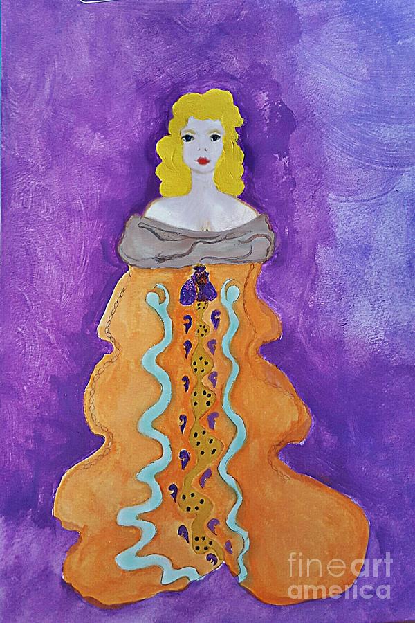 Empress In Gold Mixed Media by Pamela Smale Williams