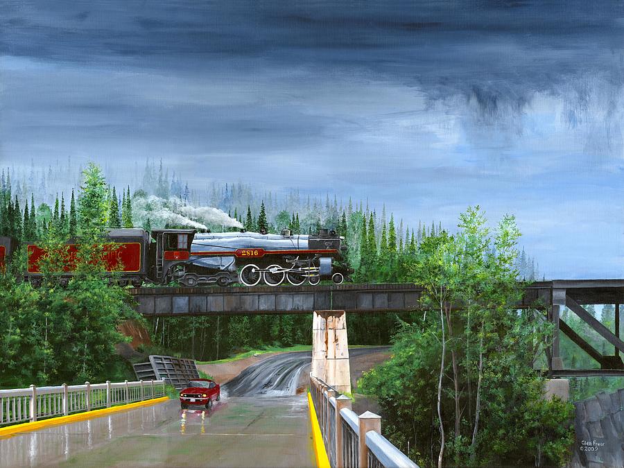Train Painting - Empress in southern BC by Glen Frear