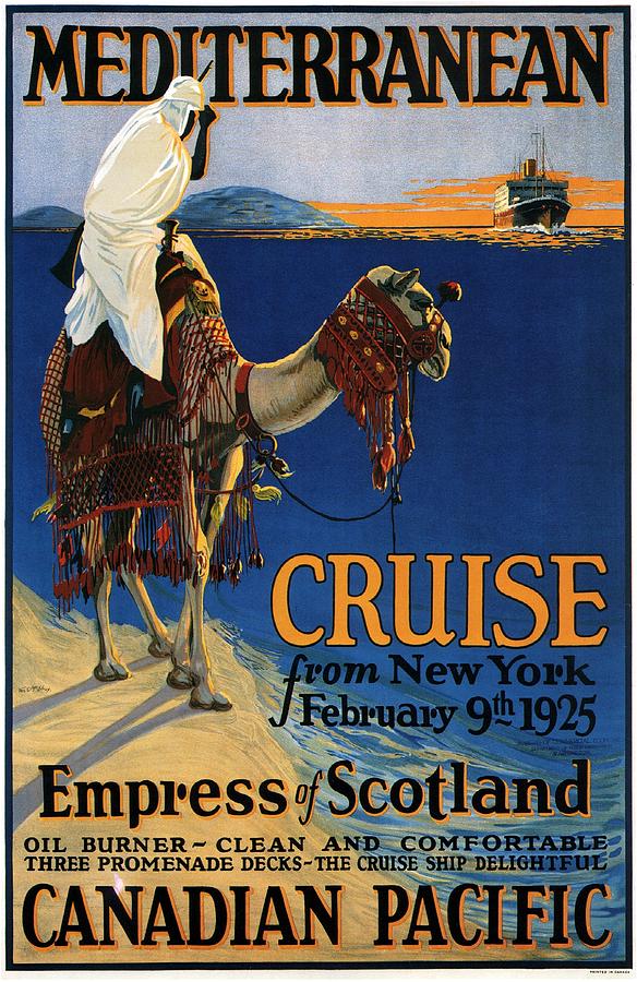 Empress Of Scotland - Canadian Pacific - Mediterranean Cruise - Retro Travel Poster - Vintage Poster Mixed Media