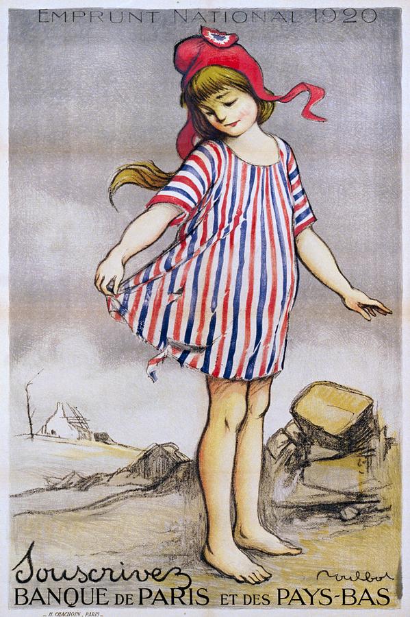 Emprunt National propaganda poster, 1920 Painting by Vincent Monozlay