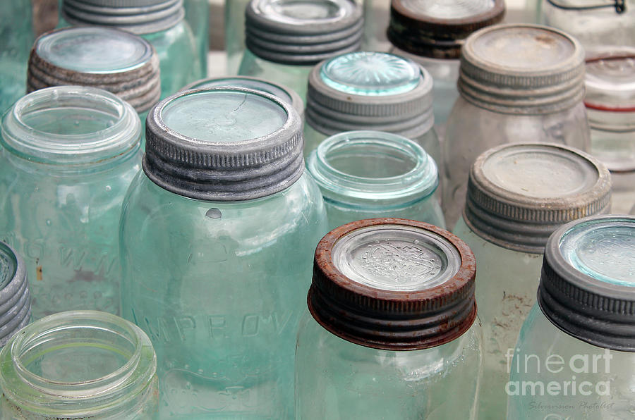 Empty Antique Canning Jars Photograph by Nina Silver