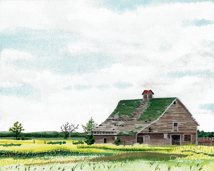 Barn Painting - Empty Barn by David Wolfer