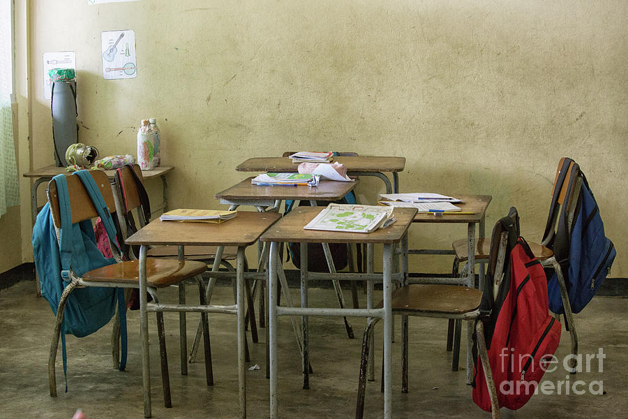 Empty classroom in South America Photograph by Patricia Hofmeester