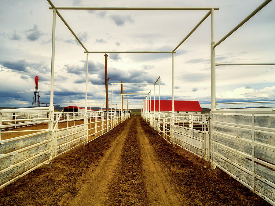 Sunset Photograph - Empty Corrals by Mountain Dreams