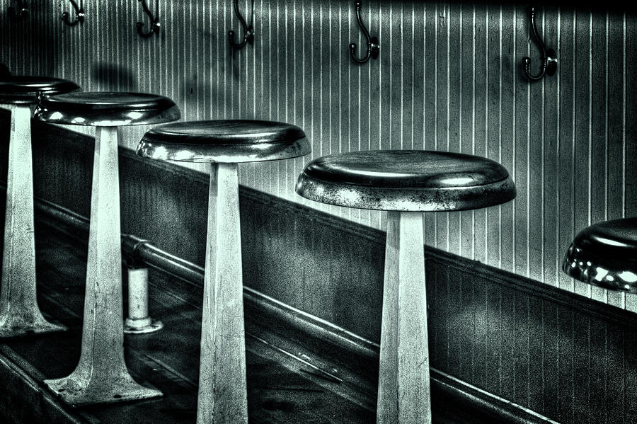Empty Counter Stools Jerome Arizona Photograph by Roger Passman