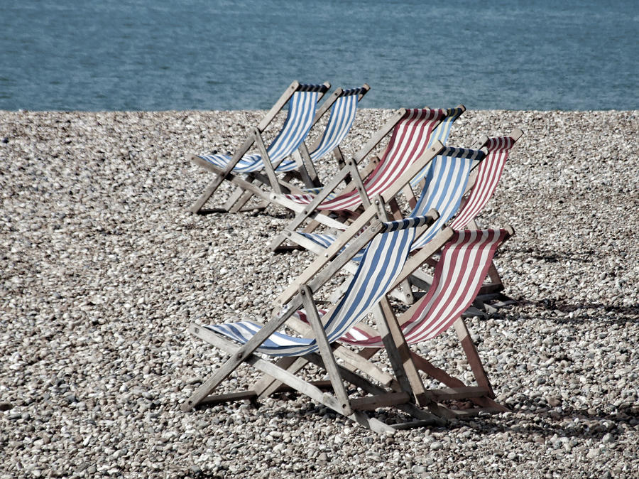 Empty Deck Chairs Photograph by Helen Jackson