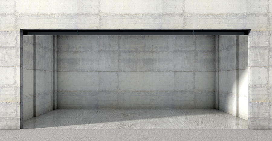 Double Digital Art - Empty Double Garage by Allan Swart Double Digital Art - Empty Double Garage by Allan Swart