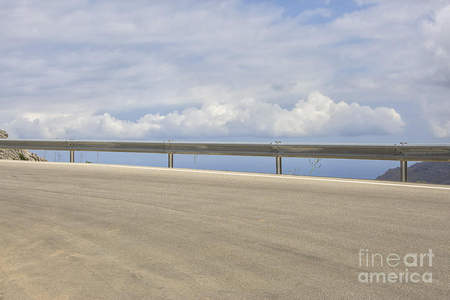 Nature Photograph - Empty highway curve by Patricia Hofmeester