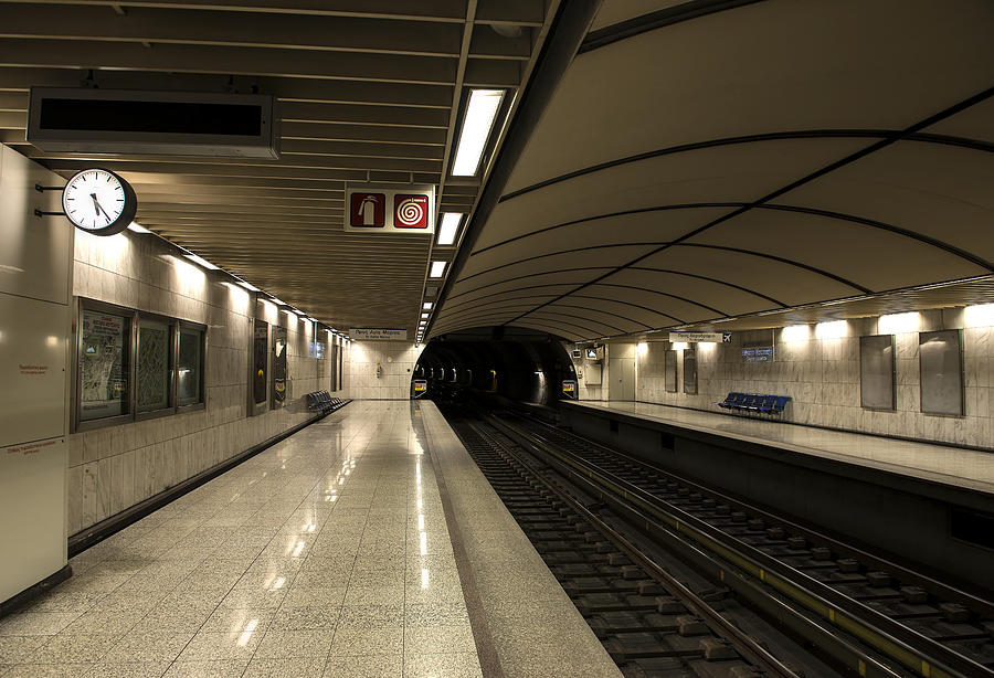 Empty Metro Station Photograph by Radoslav Nedelchev
