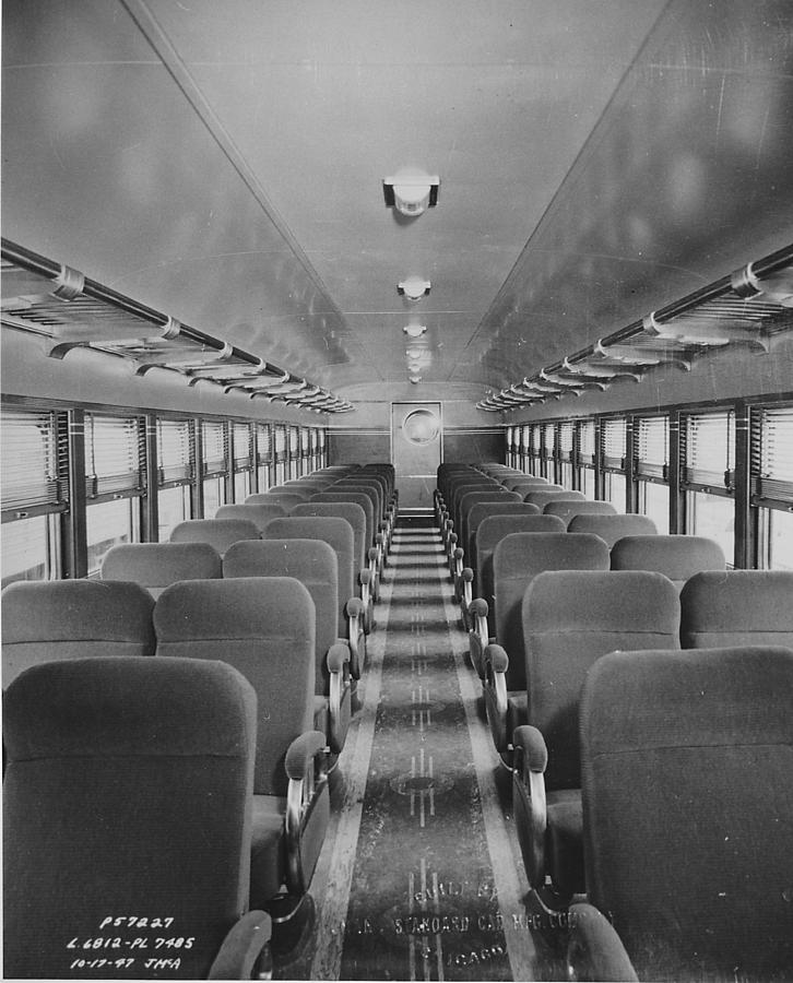 Empty Passenger Car Seating Photograph by Chicago and North Western Historical Society