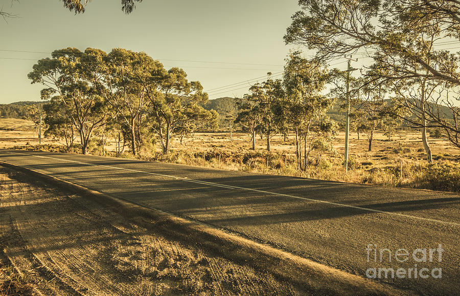 Empty regional Australia road Photograph by Jorgo Photography