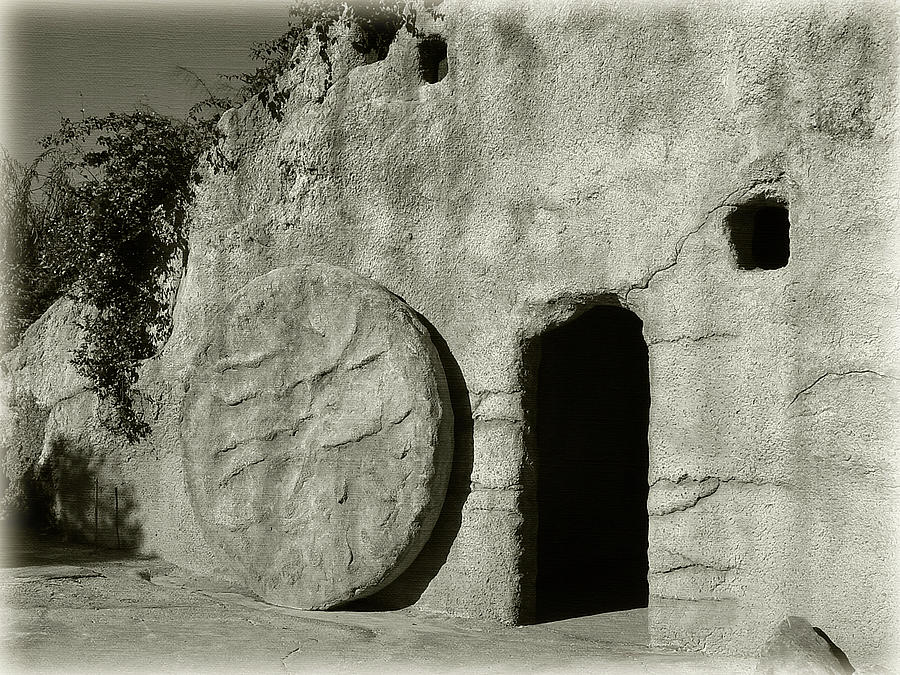 Empty Tomb in Black and White Photograph by Jill Lang