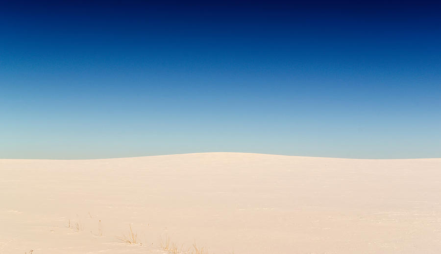 Empty Winter Landscape Nobody and Snow Blue Sky Photograph by John Williams