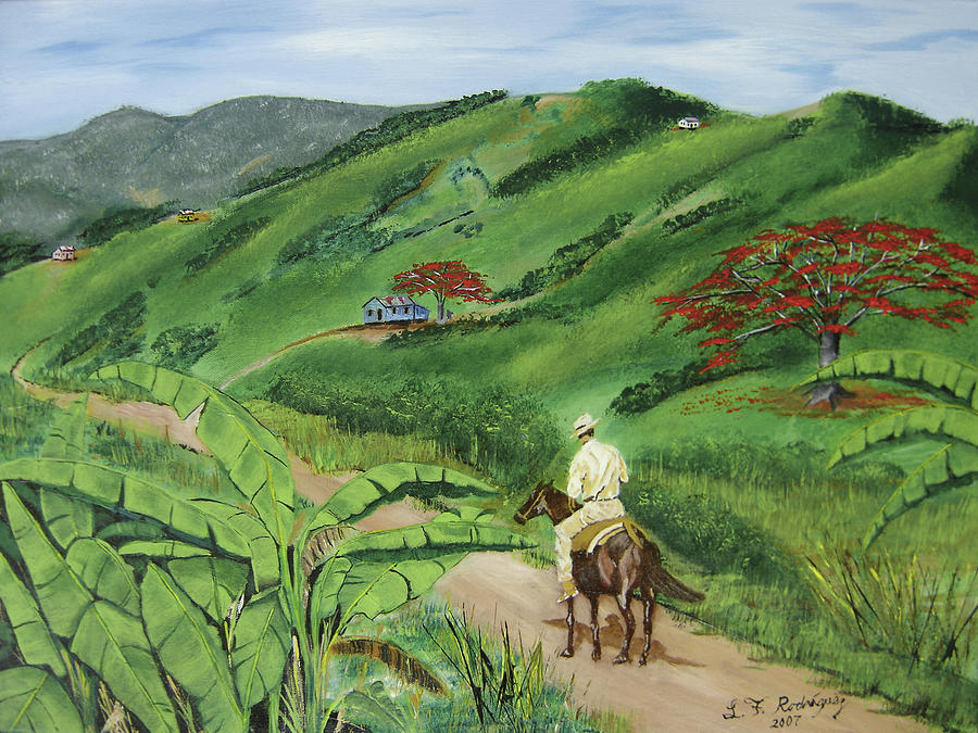 En El Campo A Caballo Painting by Luis F Rodriguez