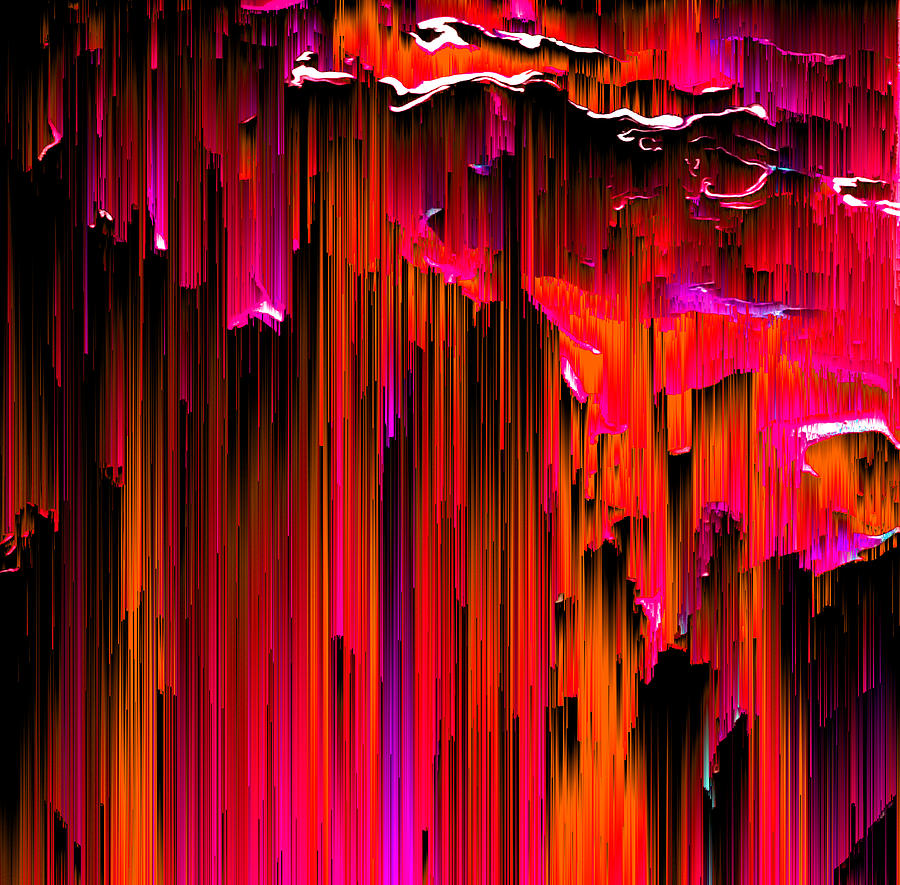 En Rouge - Pixel Art Digital Art by Jennifer Walsh