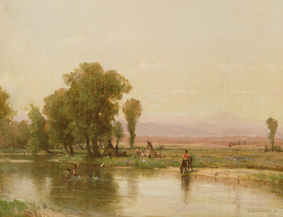 Encampment on the Platte River Painting by Thomas Worthington Whittredge