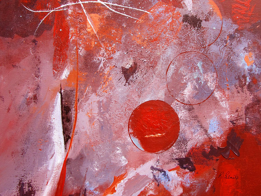 Abstract Painting - Encased In Red by Ruth Palmer
