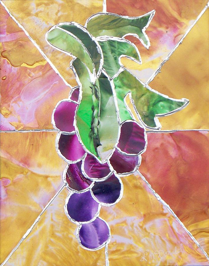 Fruit Grapes Painting - Encaustic grapes by Lynda McDonald